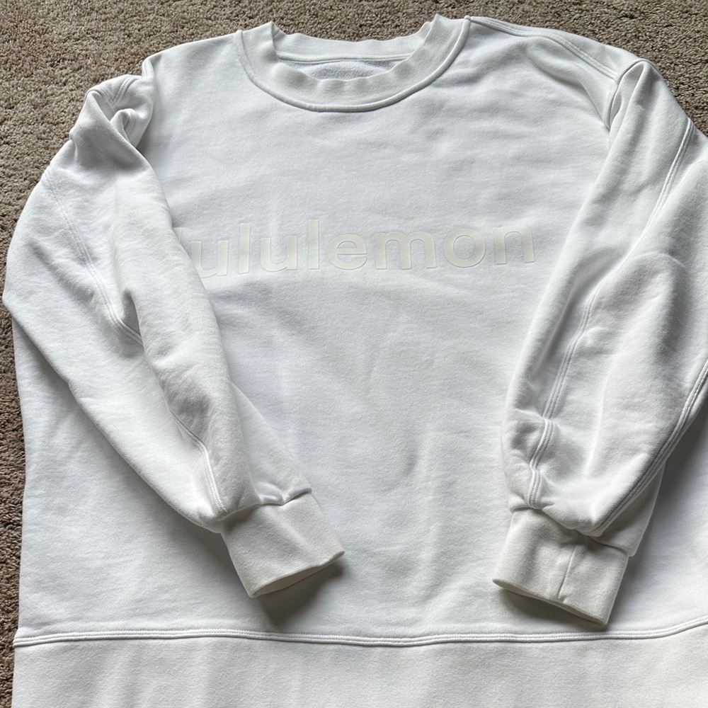 Lululemon logo White Sweatshirt